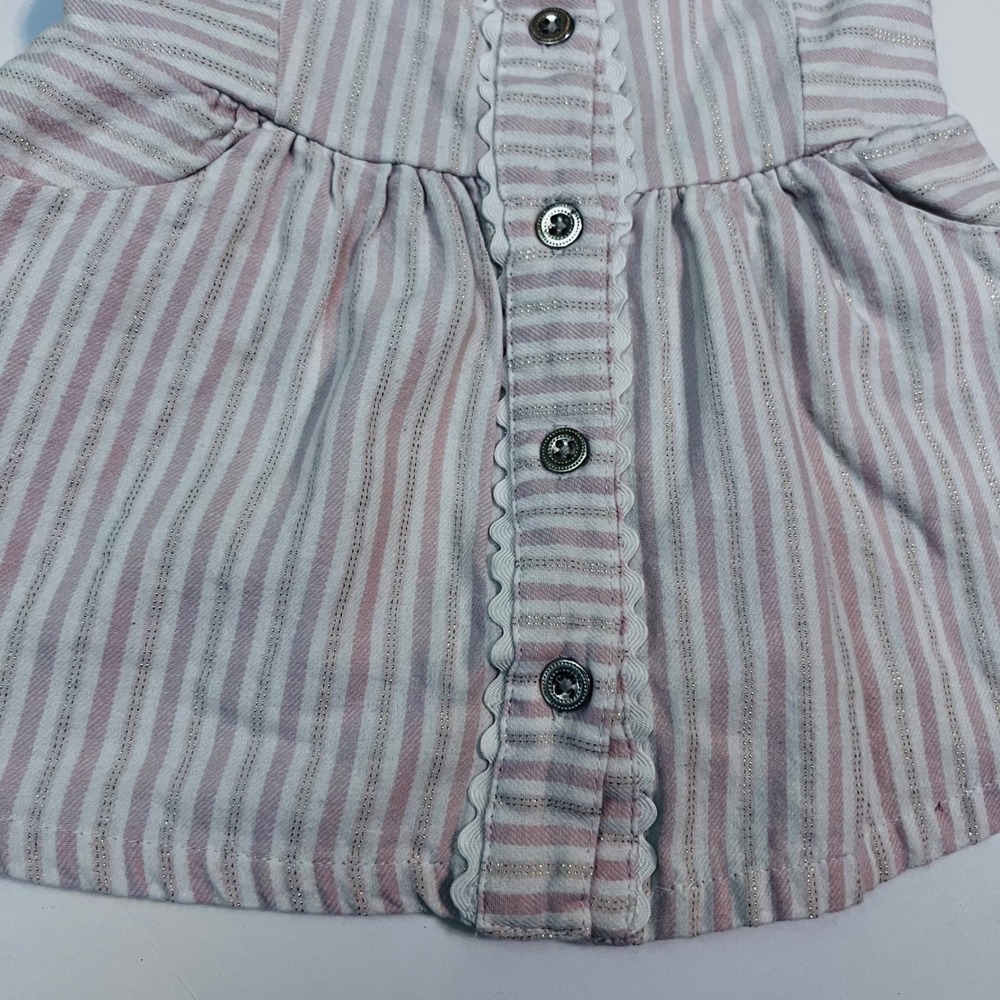 Tommy‎ Bahama 2T Pink Gold Stripe Dress Toddler Sleeveless - Picture 2 of 5